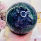 Huge Gorgeous 1.93KG Purple & Green Fluorite Sphere On Stand