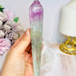 Watermelon Fluorite Wand | Tower with Rainbows  17.5cm