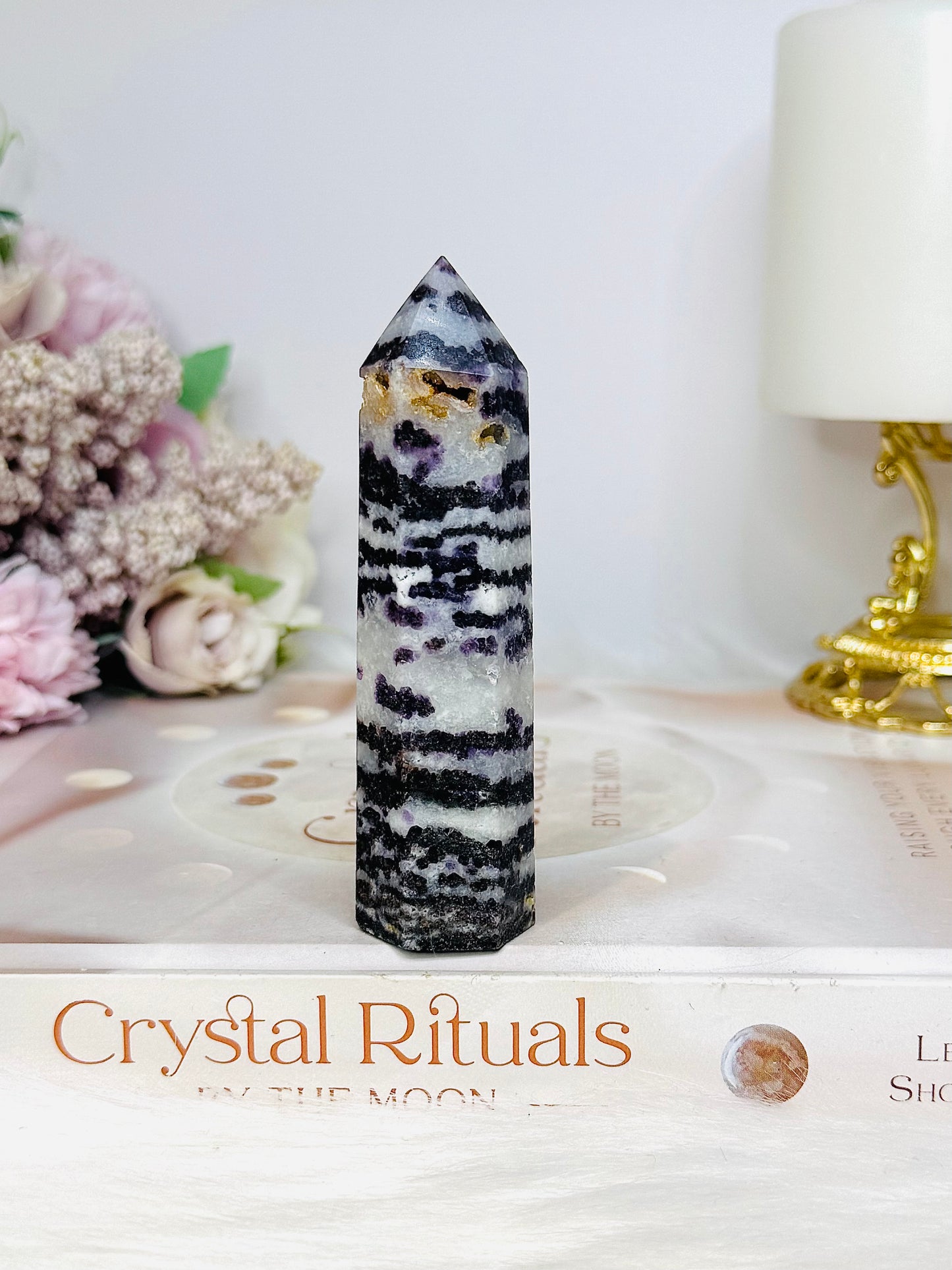 Purple Sphalerite Tower 9.5cm