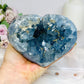Deep Blue Large Chunky Celestite Heart 13cm 1.3KG