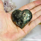 Druzy Pyrite Carved Heart on Stand 123g