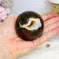 Druzy Red Moss Agate Sphere on Stand 303g