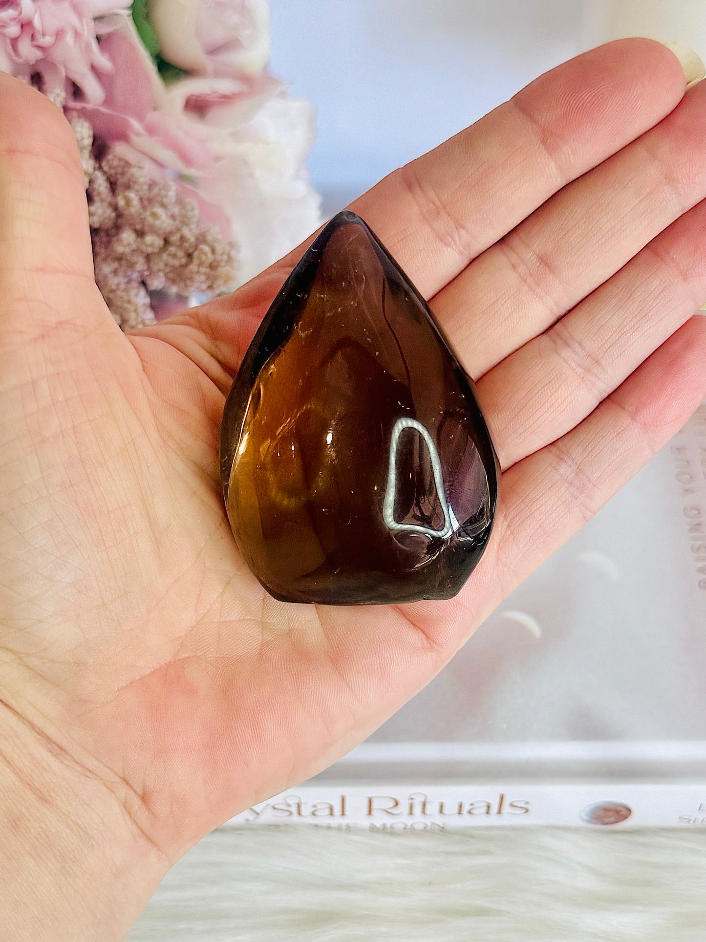 Stunning Smokey Quartz Carved Puffy Flame | Freeform