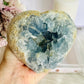 Huge 1.65KG Natural Blue Celestite Cluster Carved Heart