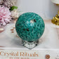 Large African Turquoise Sphere on Stand 281g