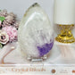 Large Chunky Amethyst In Quartz Teardrop | Freeform on Stand 675g 14cm