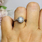 Moonstone Adjustable Ring with Blue Flash