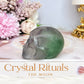 Purple & Green Fluorite Skull (photo taken under light)