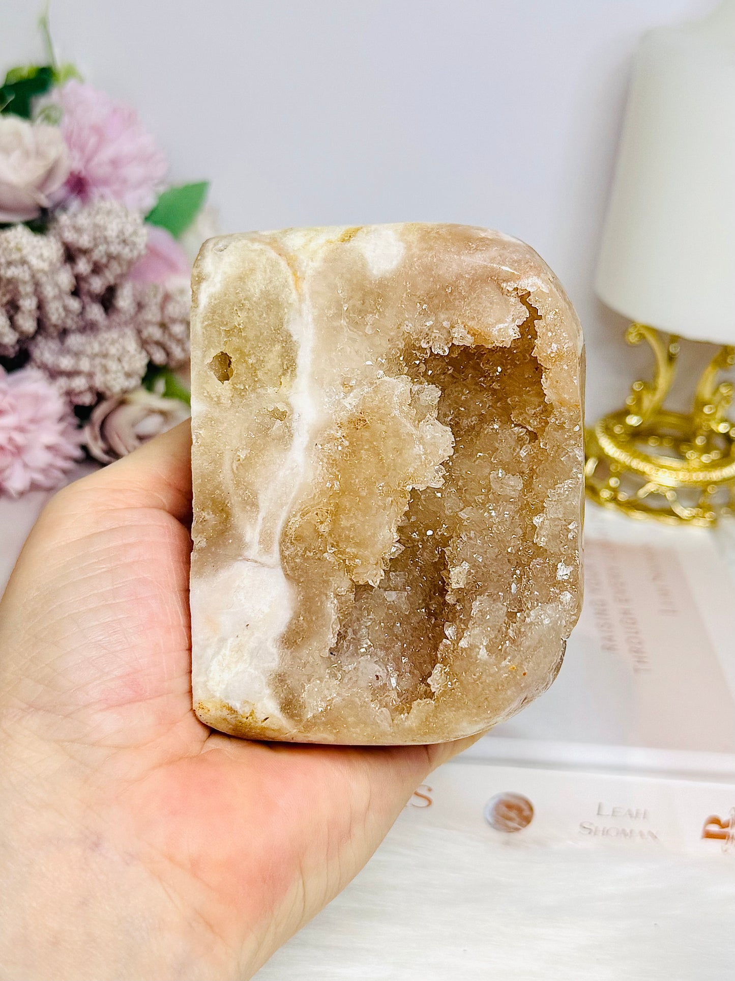 Natural Pink Amethyst Druzy Freeform 9cm 401g