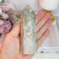 Green Cherry | Flower Agate Chunky Tower 12cm