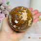 Large Brecciated Jasper Druzy Sphere on Stand 757g