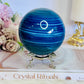 Gorgeous Large 702gram Blue Agate (dyed) Sphere On Stand