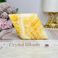 Orange Calcite Diamond Carving On Stand 18cm