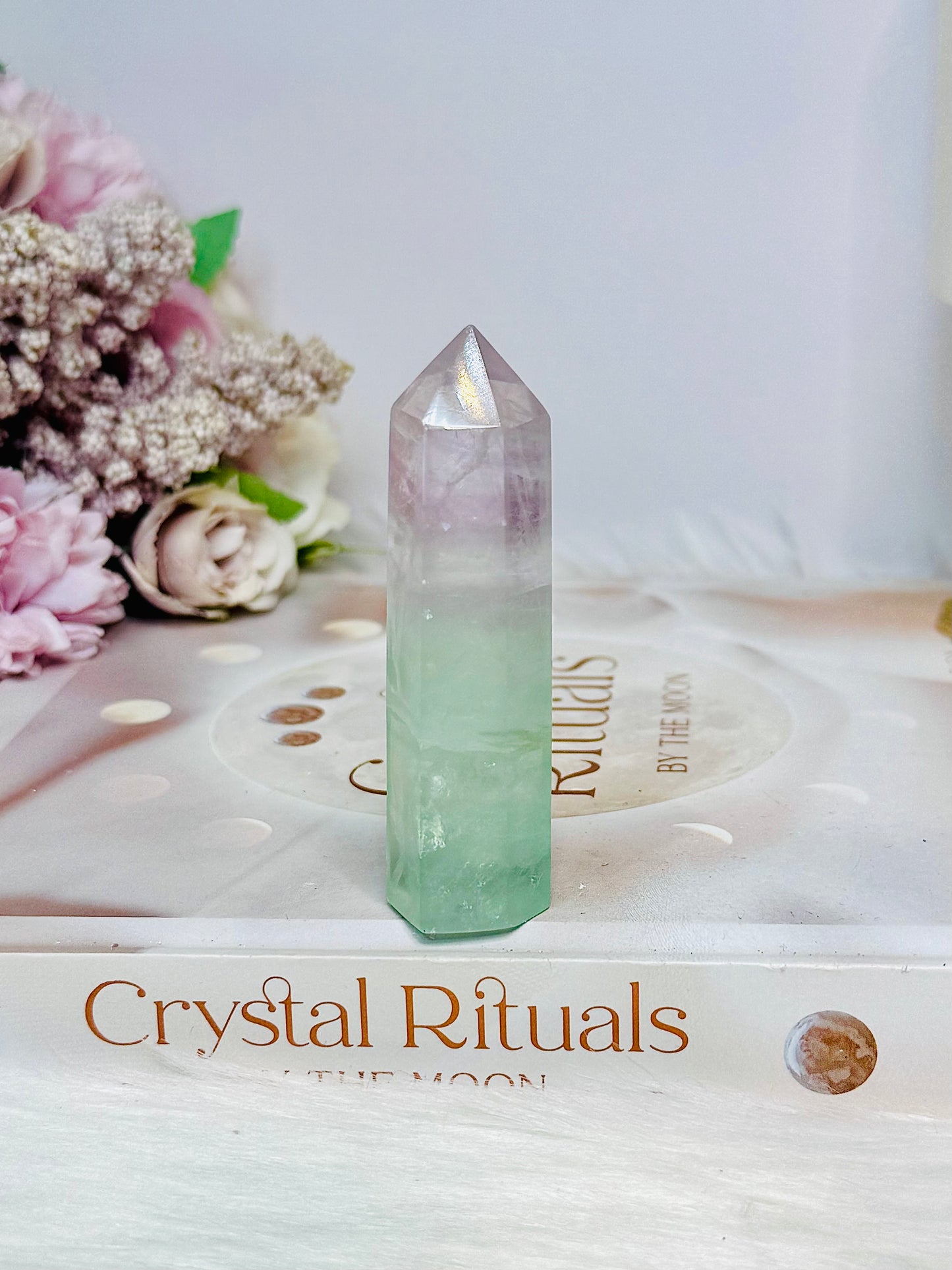High Grade Watermelon Fluorite Tower 8cm