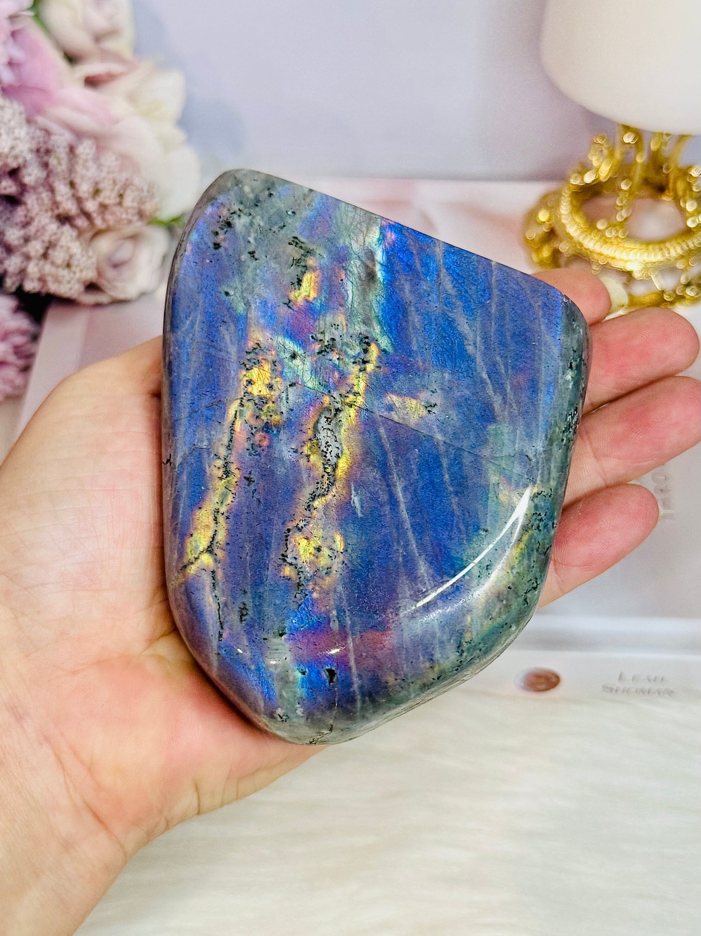 Incredibly Gorgeous Large Polished Labradorite Freeform with Amazing Flash 624grams