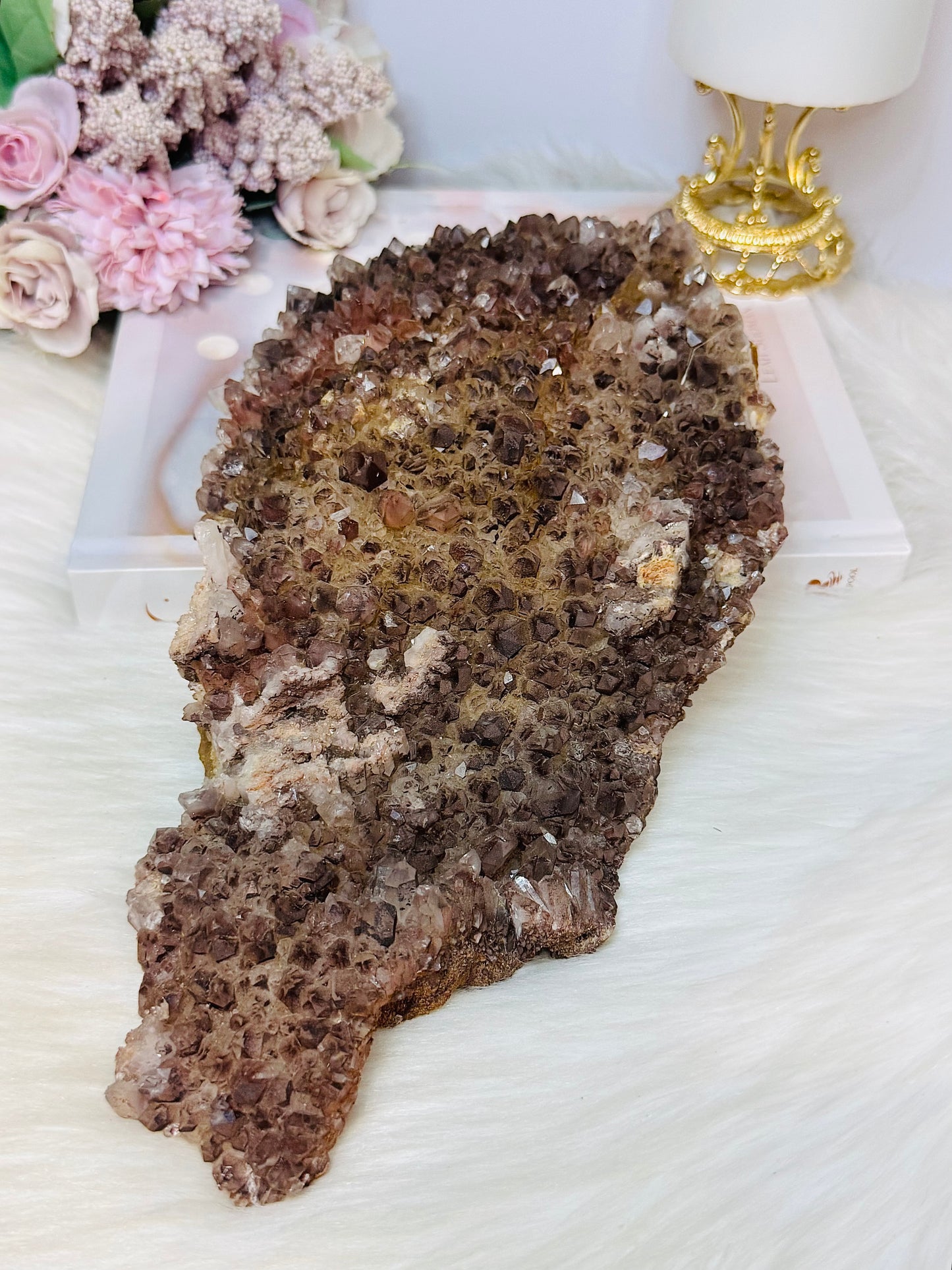 Huge Natural Ferrunginous Hematoid | Fire Quartz Specimen 27cm 2.09KG
