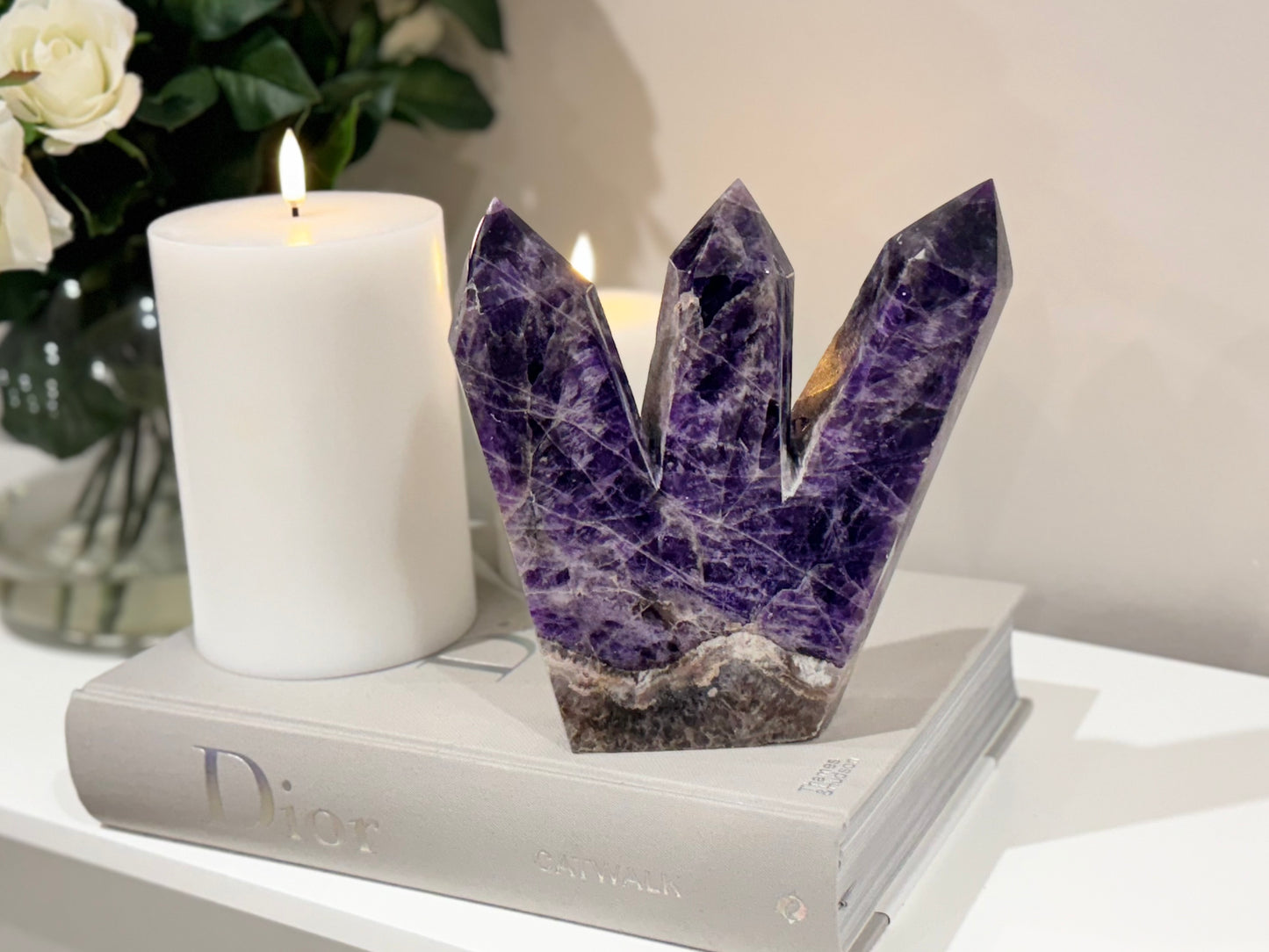 Large 1.68KG Dream | Chevron Amethyst Triple Tower