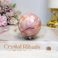 High Grade Flower Carnelian Sphere on Stand 204g