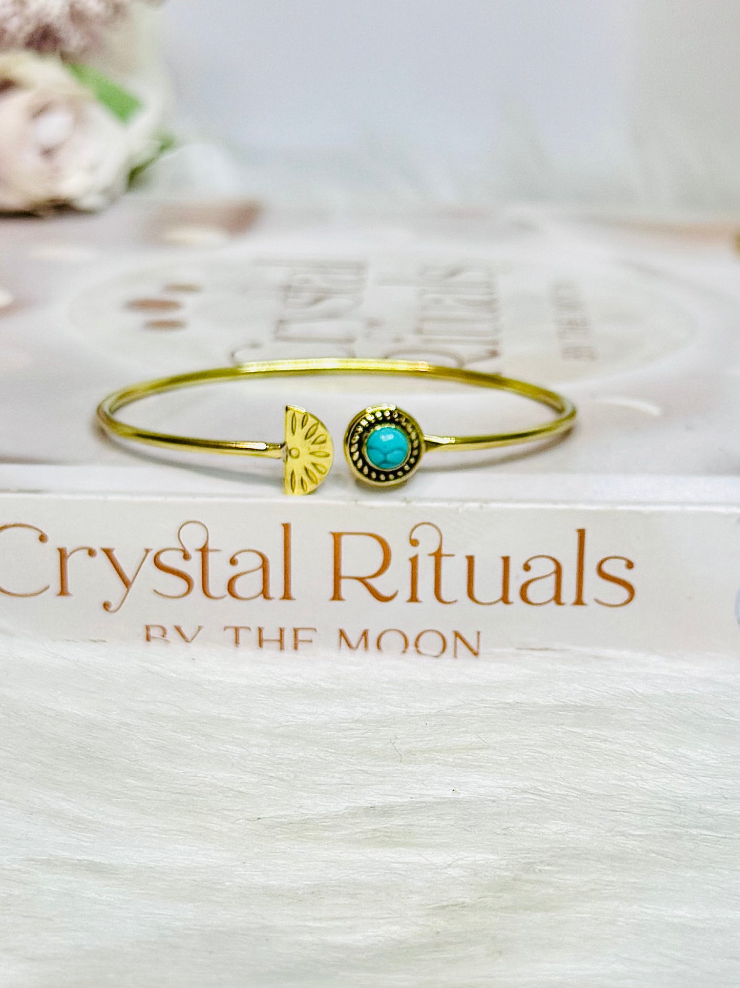 Turquoise Brass Bangle