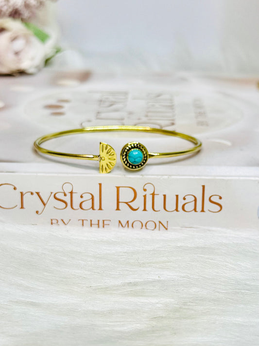 Turquoise Brass Bangle