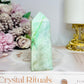 Green Moonstone Tower 9cm
