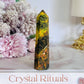 Focus On Your Goals ~ Beautiful Realgar Crystal Tower 8cm
