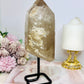 Large Natural Lemurian Smokey Quartz Tower | Freeform on Stand 21cm 1.01KG