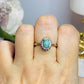 Adjustable Larimar Ring In Gift Bag