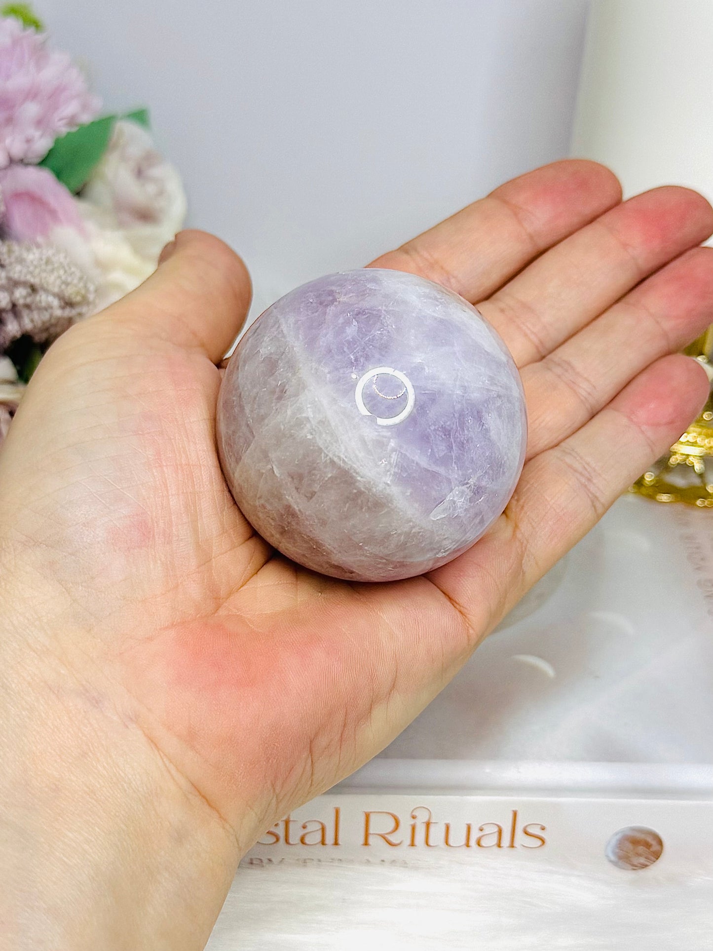 Natural Kunzite Sphere on Stand 5.5cm