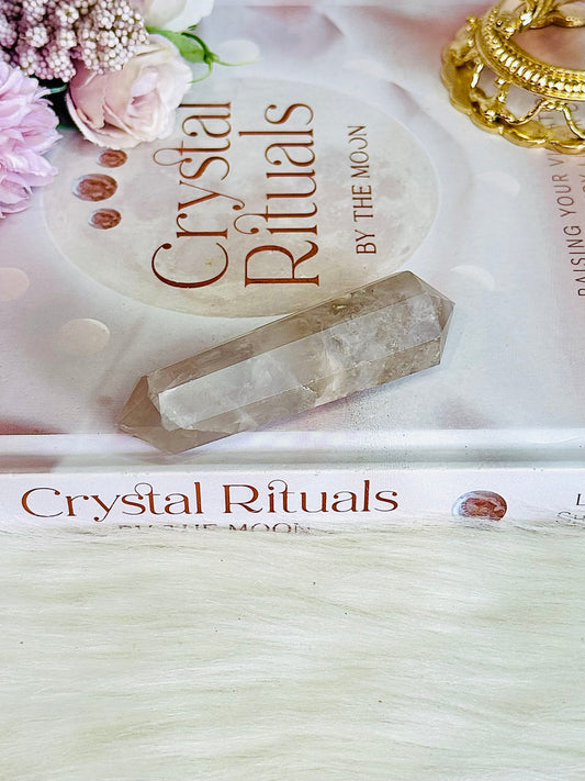 Beautiful Grey Quartz Double Terminated Point 8cm