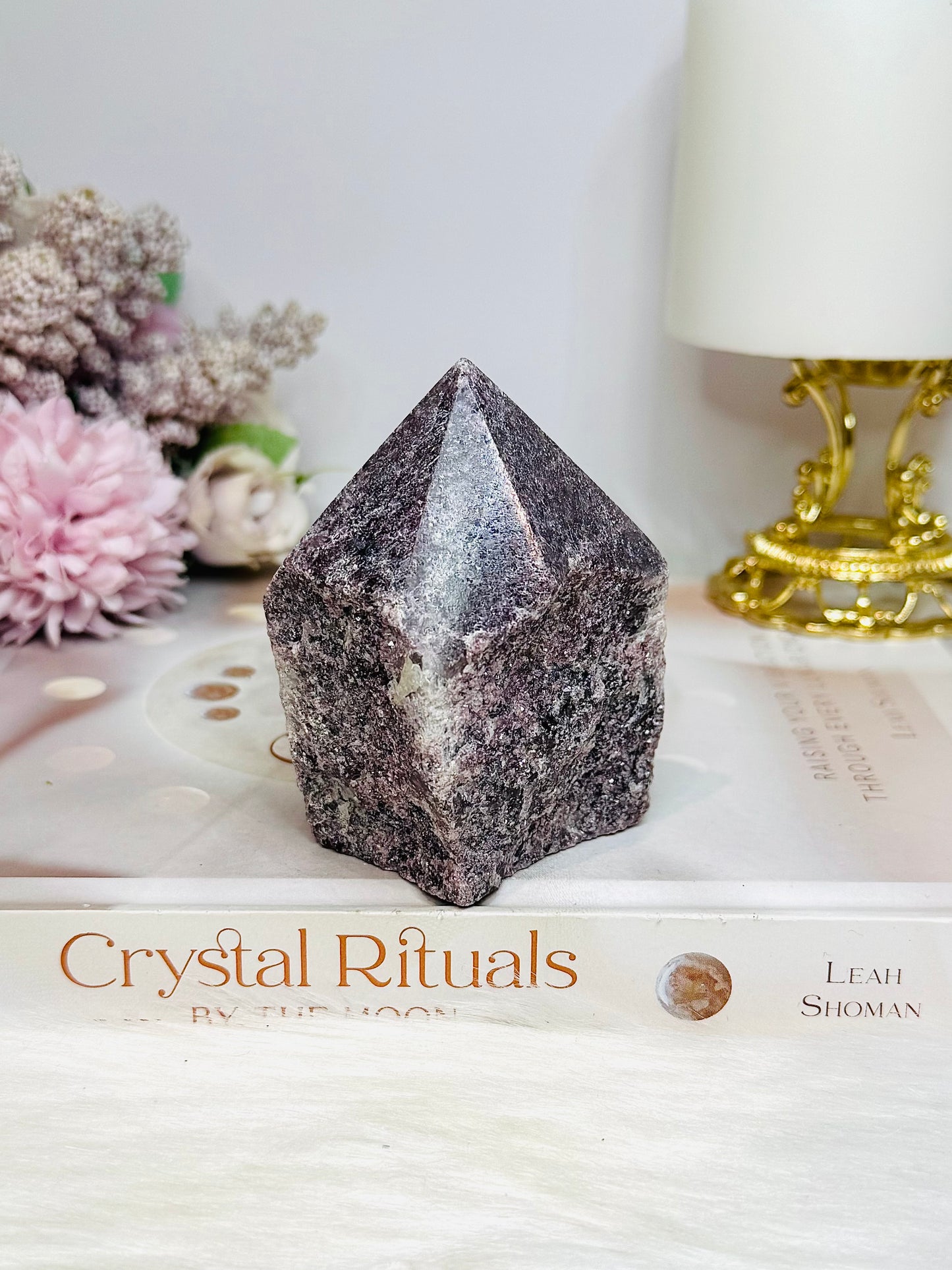 Lepidolite Polished Point 8cm 306g