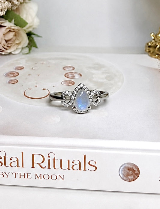 Moonstone Adjustable Ring