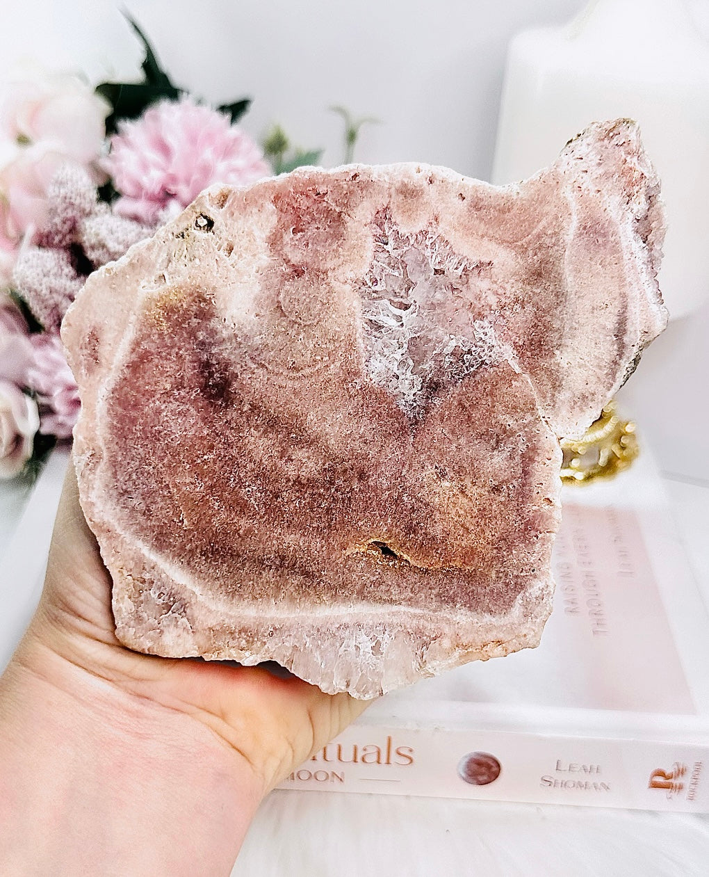 Gorgeous 429Gram Pink Amethyst Druzy Slab From Brazil