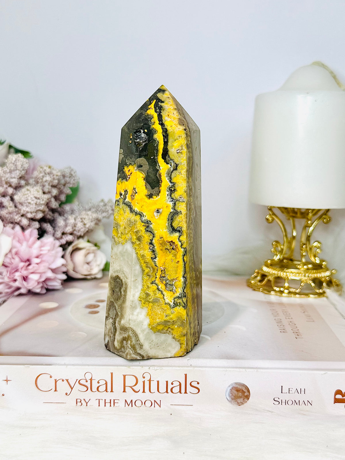 Large Bumblebee Jasper Tower 13.5cm 377g
