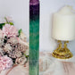 Tall 20cm Watermelon Fluorite Tower