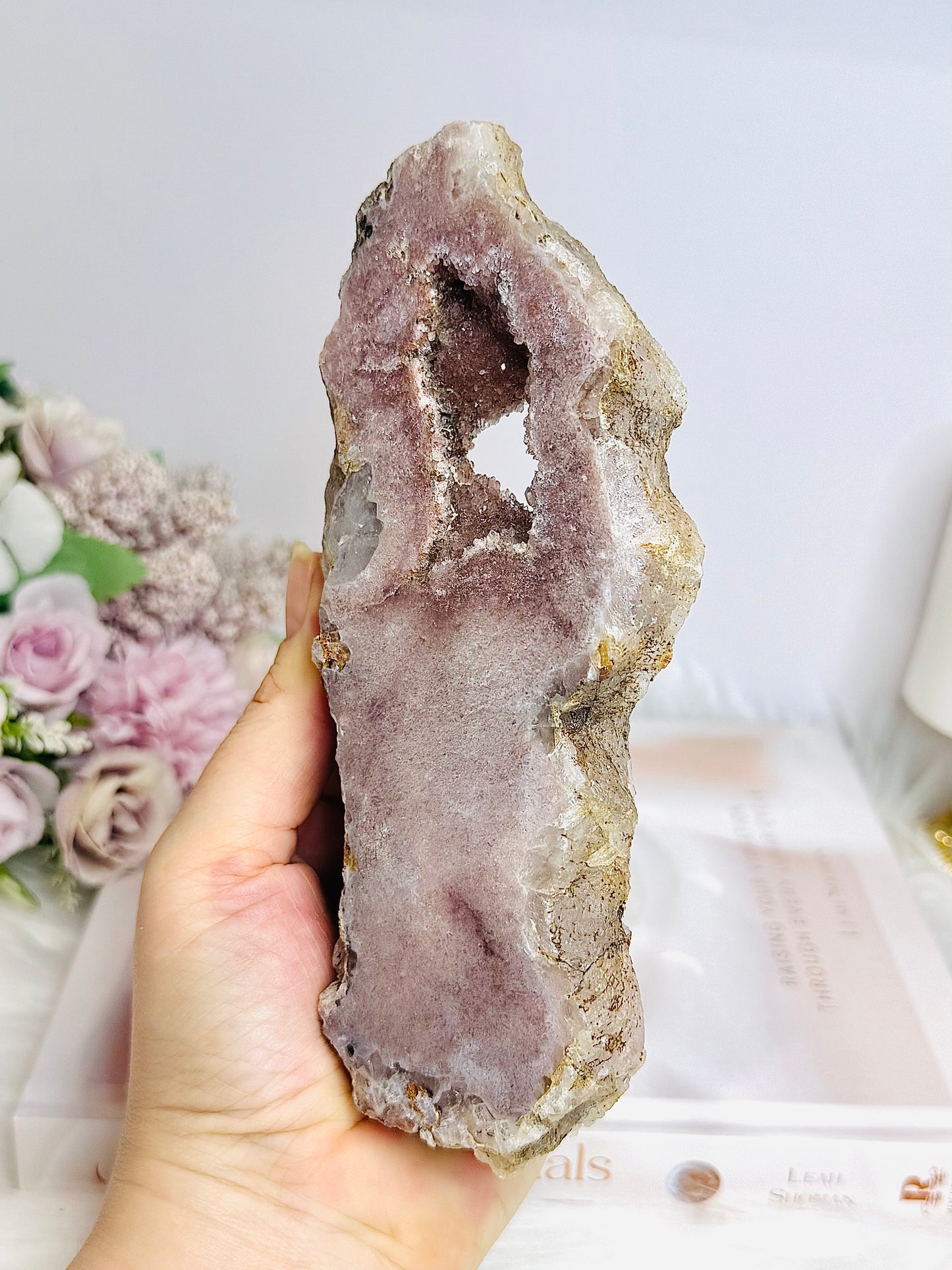 Druzy Pink Amethyst Slab 18cm 314g