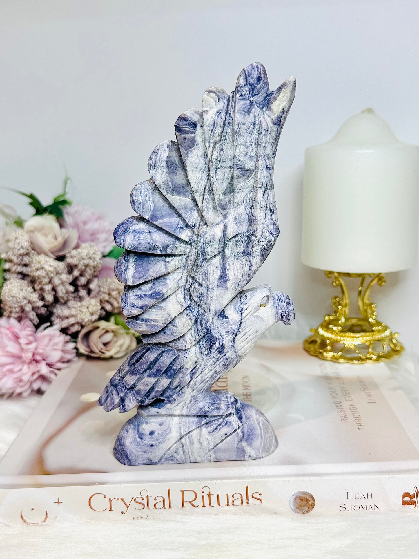 Tiffany Stone Carved Eagle | Bird 18cm 641g
