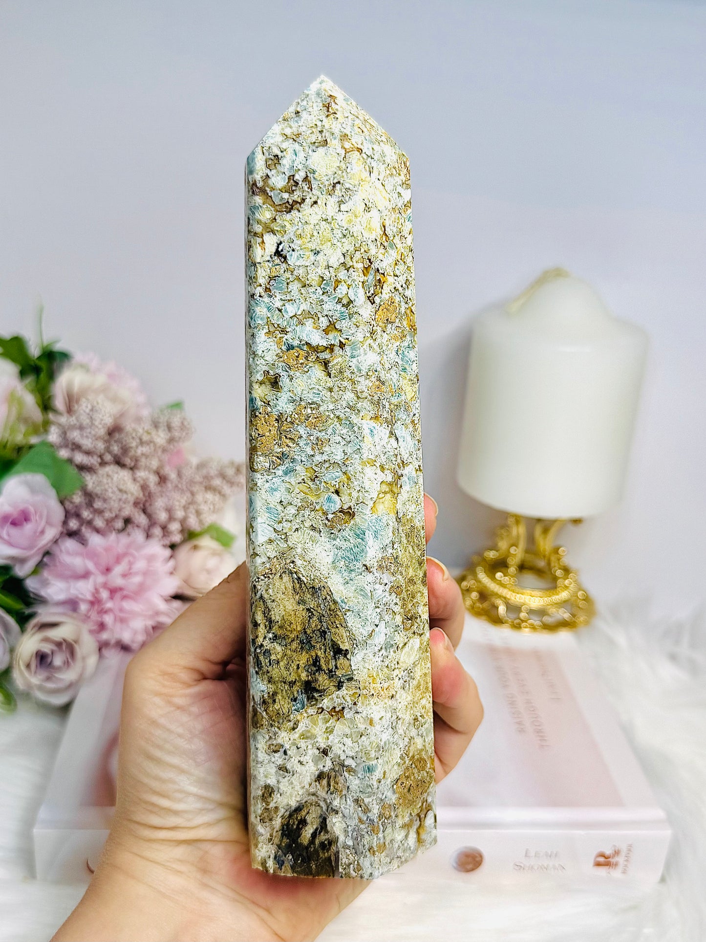 Large Chunky Mixed Blue Kyanite Tower 20cm 633g