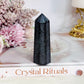 Beautiful Ruby Zoisite Uniquely Carved Tower 7.5cm