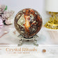 Large Money Agate Sphere on Stand 423g
