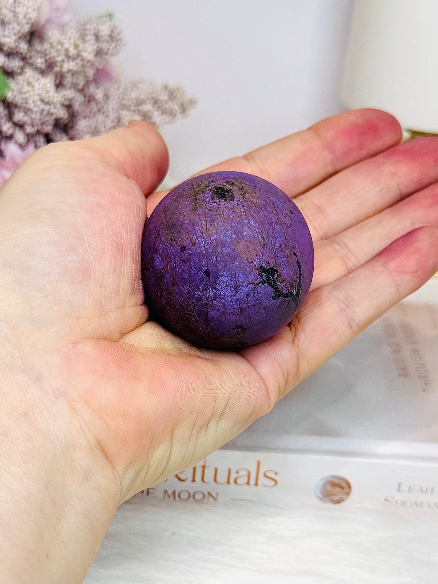 Natural Purpurite Sphere on Stand 148g