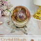 Large Mexican Crazy Lace Agate Druzy Sphere on Stand 376g