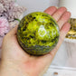 Green Opal Sphere On Stand 401g