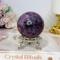 Large Crazy Lace Agate Sphere on Stand 293g