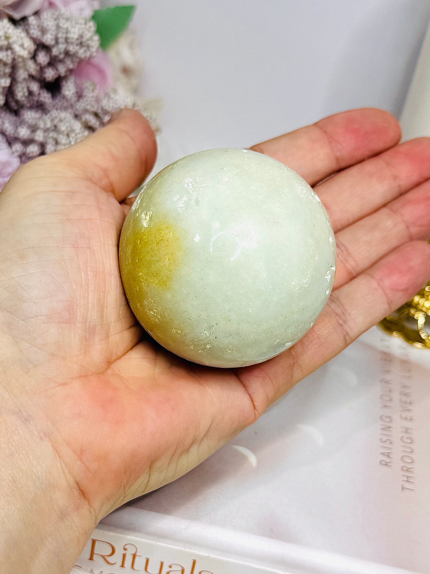 Sky Blue Quartz Sphere On Stand 245g