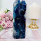 Wow!! Brilliant Large Chunky Double Fluorite Tower with Stunning Rainbows 16.5cm 653grams