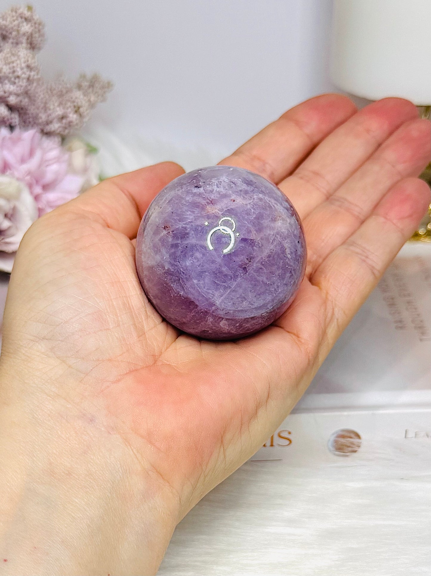 Kunzite Sphere On Stand 153g