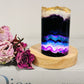 Stunning 10cm 411gram Colourful Fluorite Lamp on Light Stand