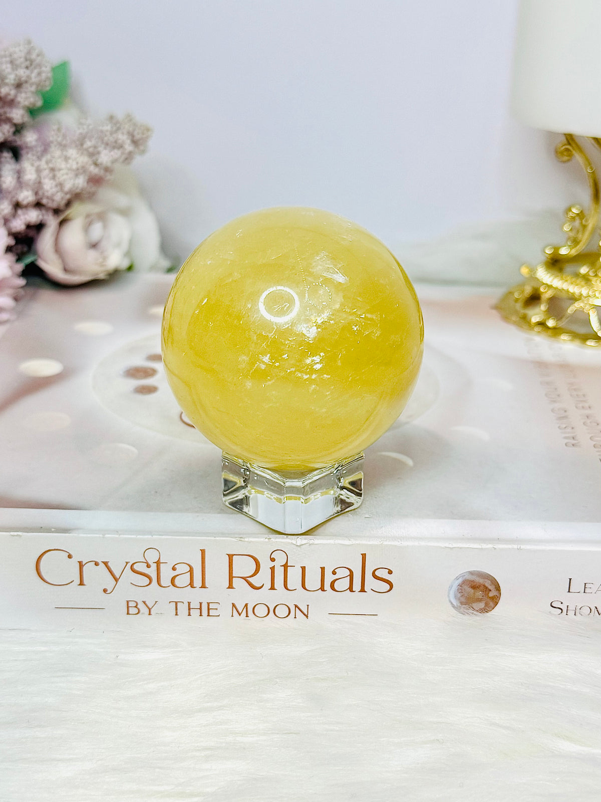 Golden Healer Quartz Sphere on Stand 248g