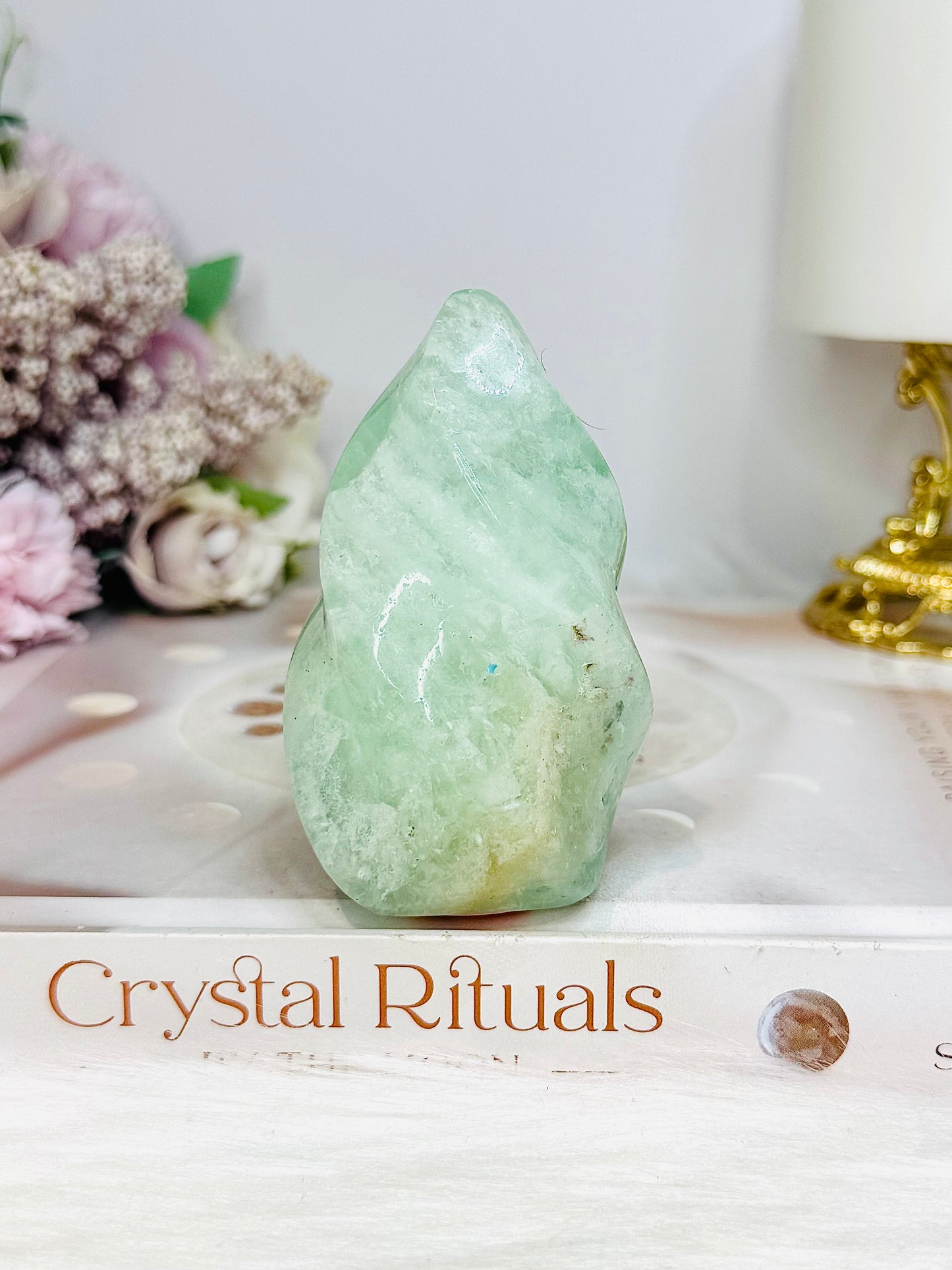 Green Fluorite Flame 8cm 248g